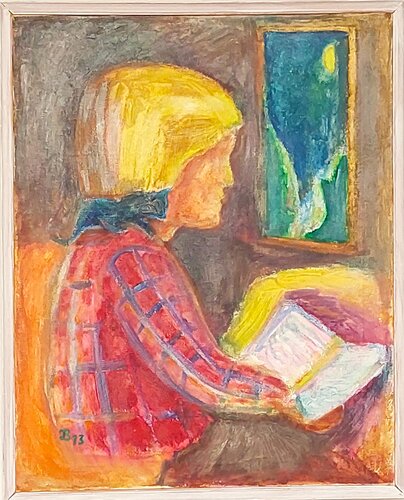 Dreng med kat de Joern Bjerge, Pintura a la venta en Singulart
