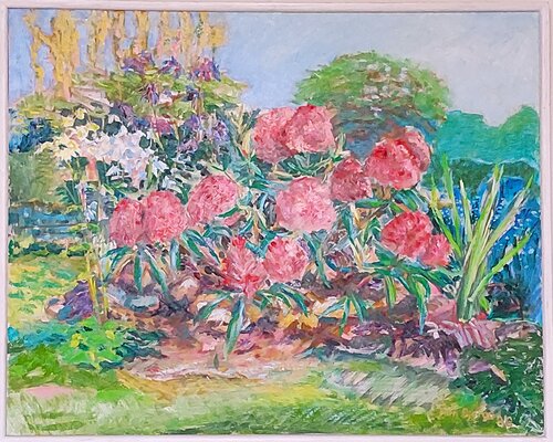 Rød Rhododendron di Joern Bjerge, Pittura in vendita su Singulart