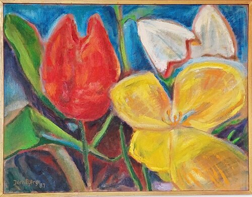 Forårsflora van Joern Bjerge, Schilderij te koop op Singulart