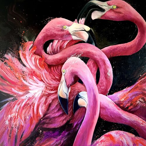 L’éclat des flamants de Elaura ALLIN, Pintura a la venta en Singulart