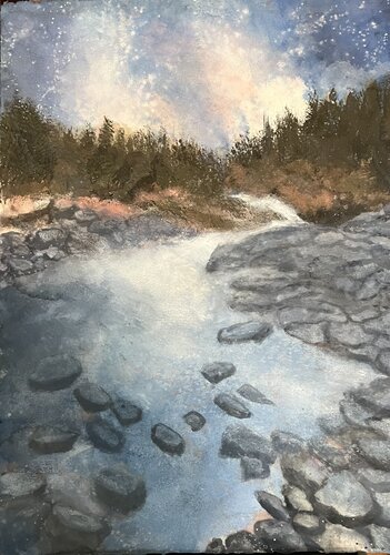 Stone River van Nina Hellman, Schilderij te koop op Singulart