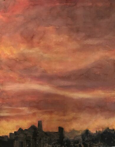 Riverside Drive Sunset von Nina Hellman, Malerei kaufen auf Singulart