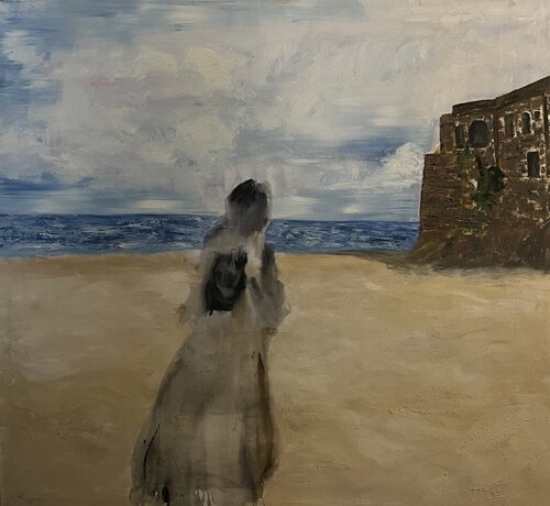 Woman on the Beach de Nina Hellman, Pintura a la venta en Singulart