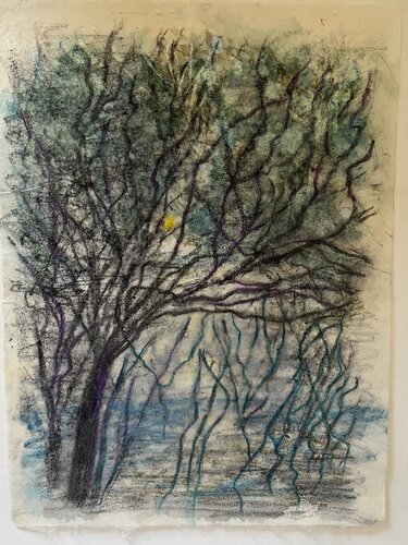 Monoprint/ Riverside Drive Sunset 4 de Nina Hellman, Impresión a la venta en Singulart