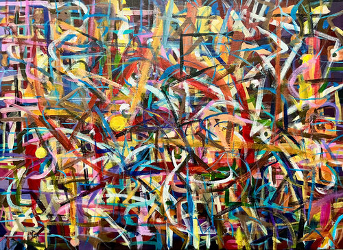 Eye on the Ball(s) van Jesse Bateman, Schilderij te koop op Singulart