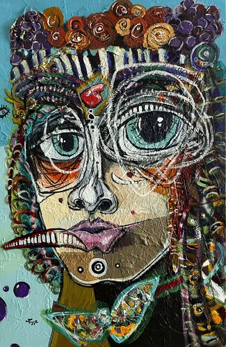 Slowly Unravelling van Jesse Bateman, Schilderij te koop op Singulart