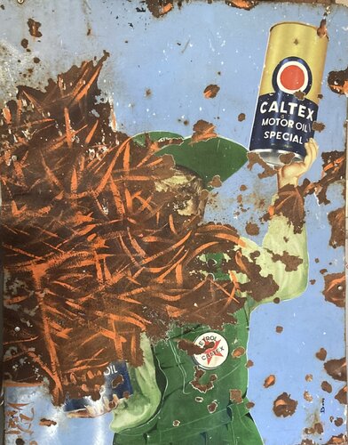 CALTEX (Omaggio a Mimmo Rotella) di Valter Vari, Pittura in vendita su Singulart