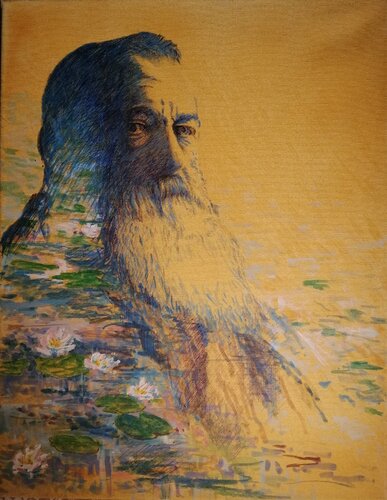 Ritratto di Claude Monet par Silvio Ricci, Peinture en vente sur Singulart