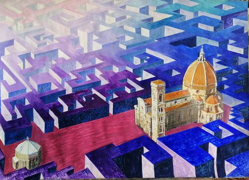 Firenze oggi par Silvio Ricci, Peinture en vente sur Singulart