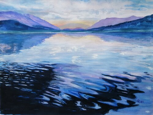Omaggio a Ansel Adams Lago McDonald, Glacier National Park von Silvio Ricci, Malerei kaufen auf Singulart