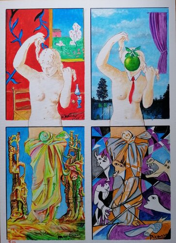 Venere Anadiomenne-Secondo le avanguardie del xx sec. von Silvio Ricci, Malerei kaufen auf Singulart