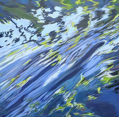 ABSTRACTION AQUATIQUE 1 van MURIEL CHAZALON, Schilderij te koop op Singulart