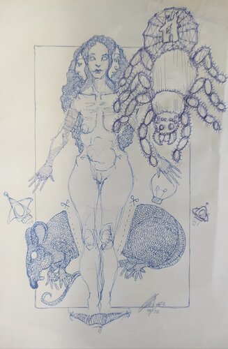 senza titolo / no title van Massimo "mafio" Fiorini, Tekening te koop op Singulart