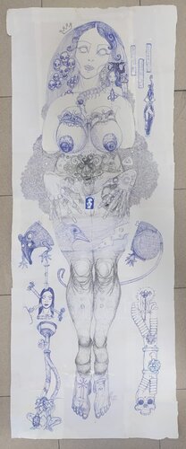 senza titolo / no title van Massimo "mafio" Fiorini, Tekening te koop op Singulart