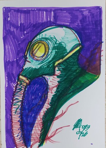 senza titolo by Massimo "mafio" Fiorini, Work on Paper for Sale on Singulart