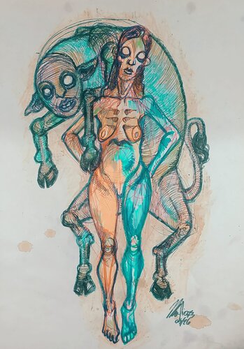 senza titolo de Massimo "mafio" Fiorini, Obra en papel a la venta en Singulart