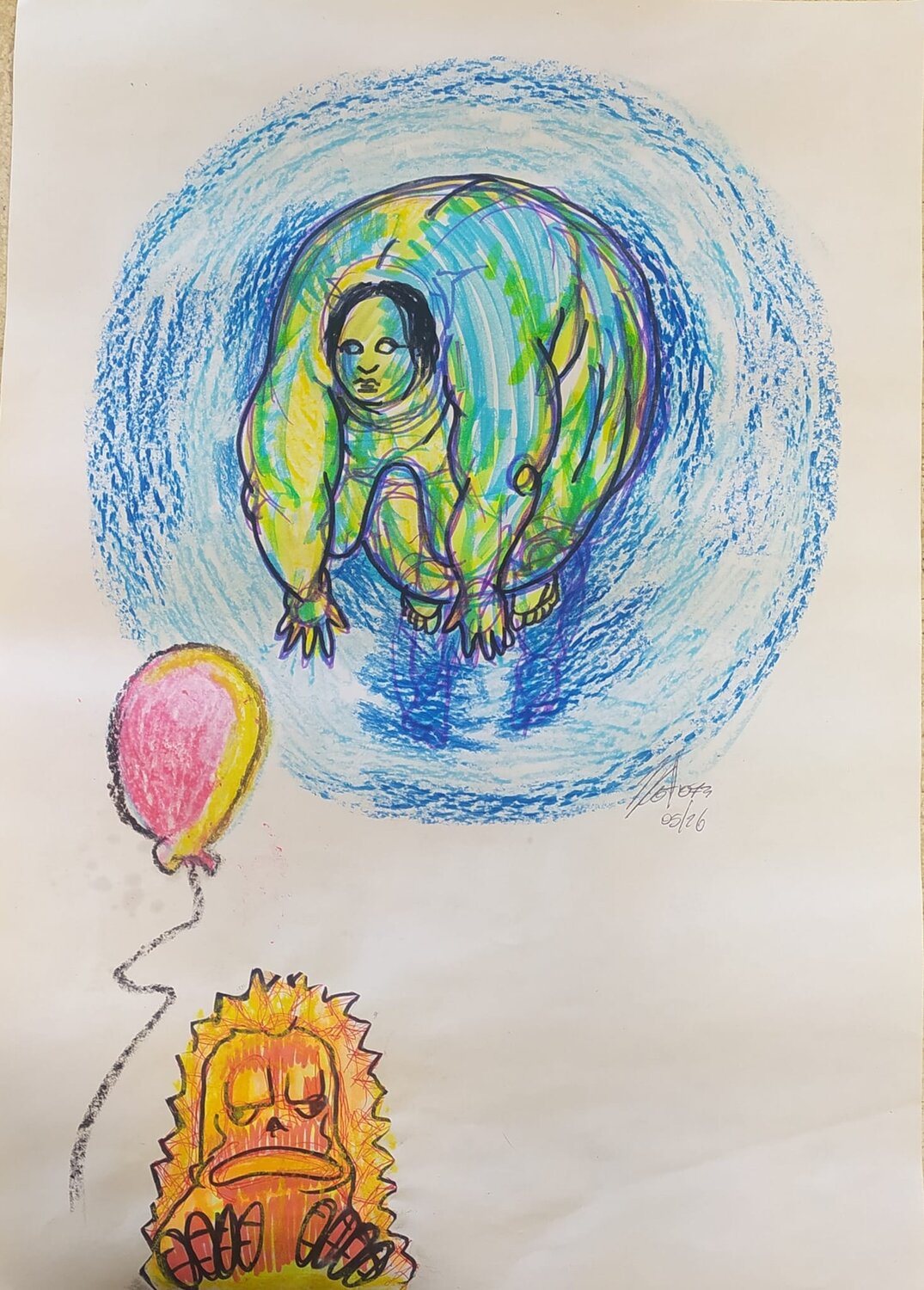 senza titolo Massimo "mafio" Fiorini Work on Paper for sale