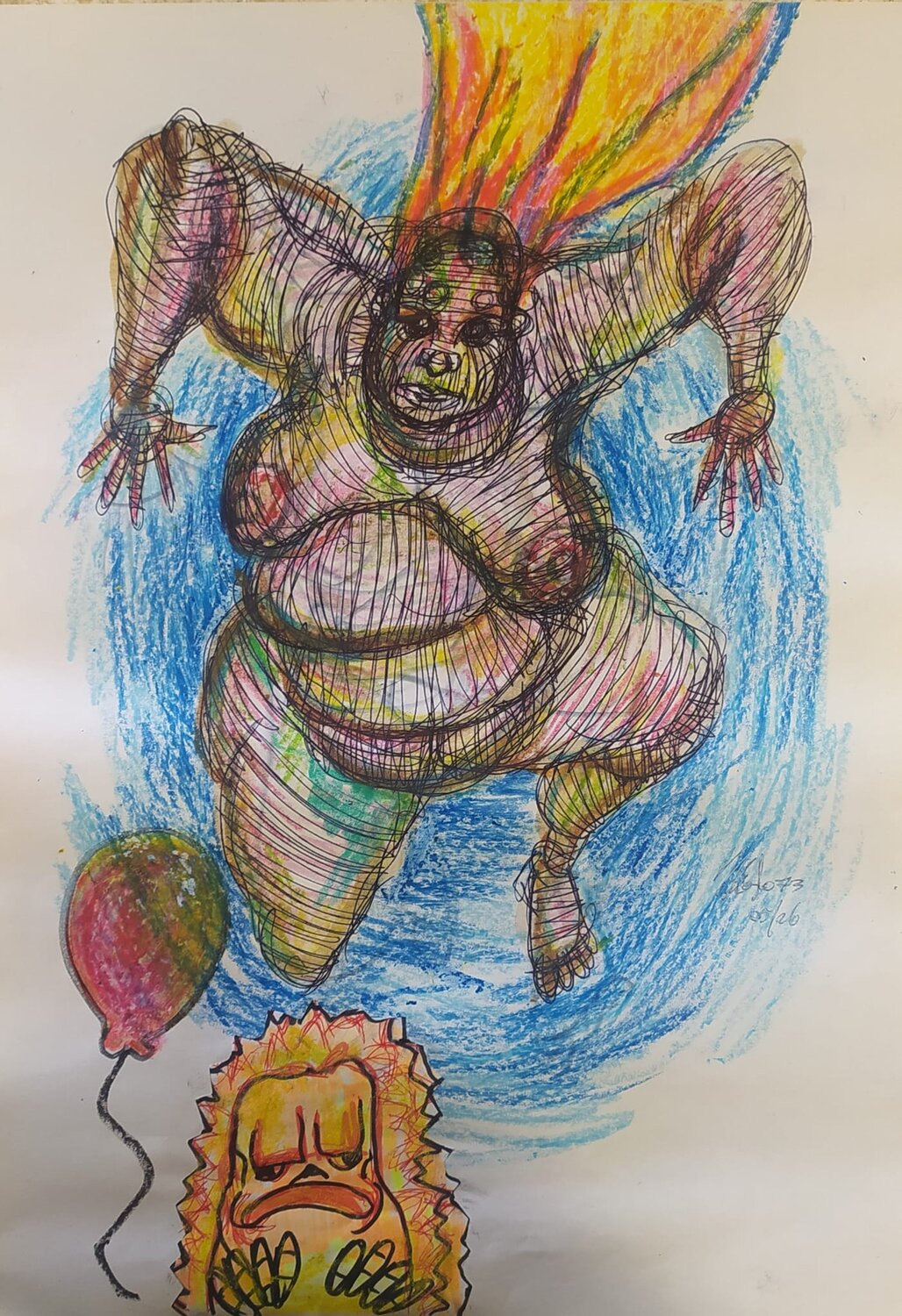 senza titolo Massimo "mafio" Fiorini Work on Paper for sale