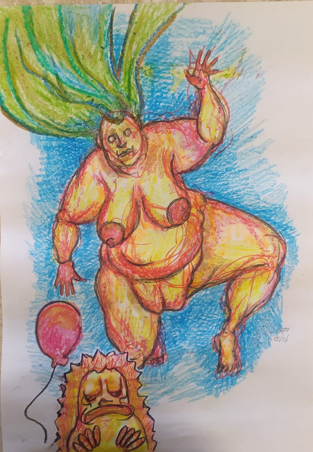 senza titolo Massimo "mafio" Fiorini Work on Paper for sale