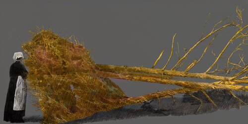 Fallen Tree by Jesús Azogue, Digital for Sale on Singulart