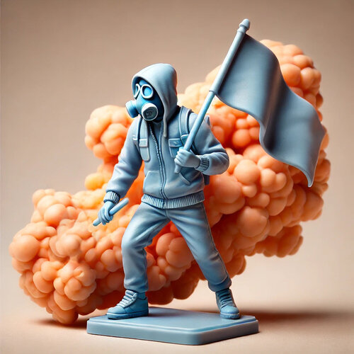 Riot - 1 van Jesús Azogue, Digitaal te koop op Singulart