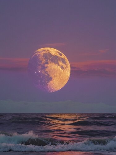 Moon Over Tides di Sina Schiebenes, Digitale in vendita su Singulart