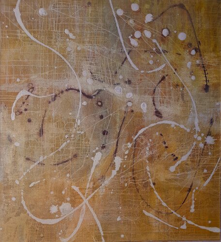 Gespielt, Acryl gebundenes Pigment- Lwd. 15o x 135 cm van Dieter Laue, Schilderij te koop op Singulart