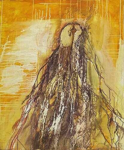 Figuration, Acryl gebundenes Pigment-Nessel, 120 x 100 cm, 2018 van Dieter Laue, Schilderij te koop op Singulart