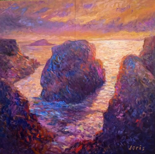 Diptyque de port BARA à QUIBERON van Joris Le dain, Schilderij te koop op Singulart