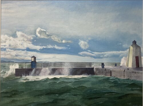 Harbour by Agnes Boes, 회화 for Sale on Singulart