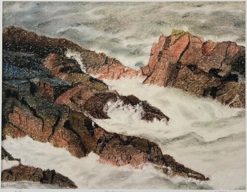rocky coast by Agnes Boes, Other Media for Sale on Singulart