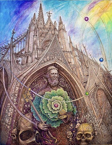 Nous sommes le temple di Daniel OLIVIER, Pittura in vendita su Singulart