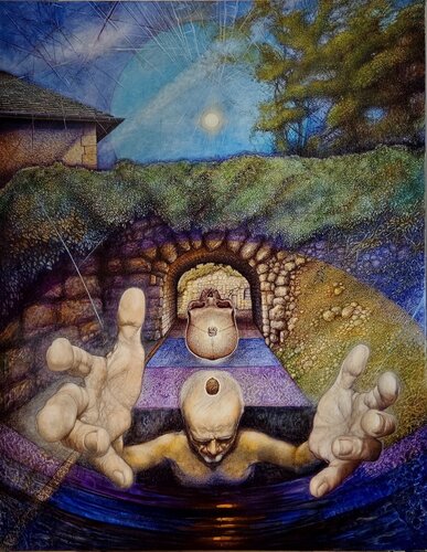 Dialogue d'au delà van Daniel OLIVIER, Schilderij te koop op Singulart