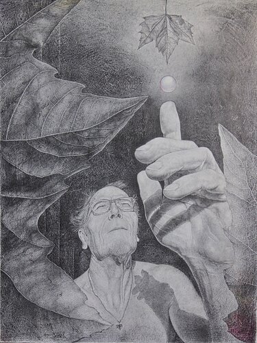 Autoportrait à l'automne de la vie van Daniel OLIVIER, Schilderij te koop op Singulart