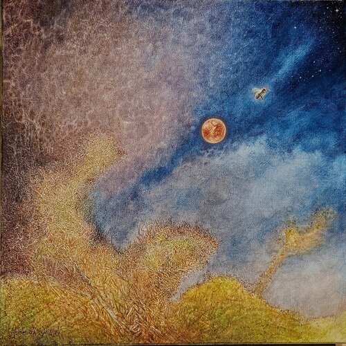 L'abeille vers les étoiles di Daniel OLIVIER, Pittura in vendita su Singulart