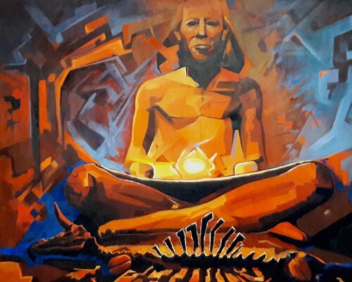 L'écriture de la vie van Daniel OLIVIER, Schilderij te koop op Singulart