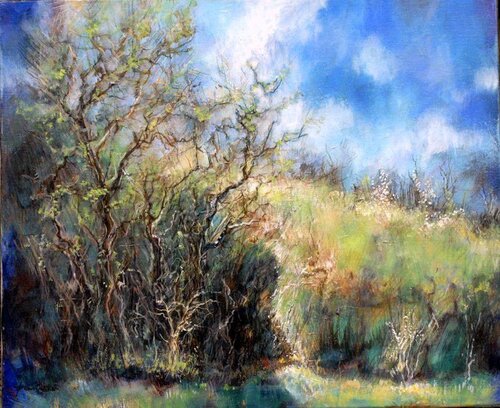 Printemps sur le Morvan van Daniel OLIVIER, Schilderij te koop op Singulart