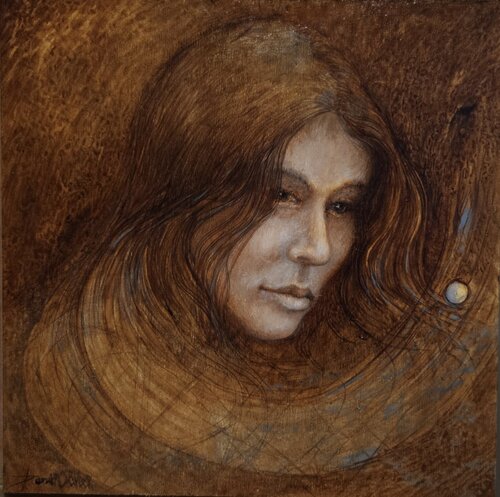 Une étude de portrait von Daniel OLIVIER, Malerei kaufen auf Singulart