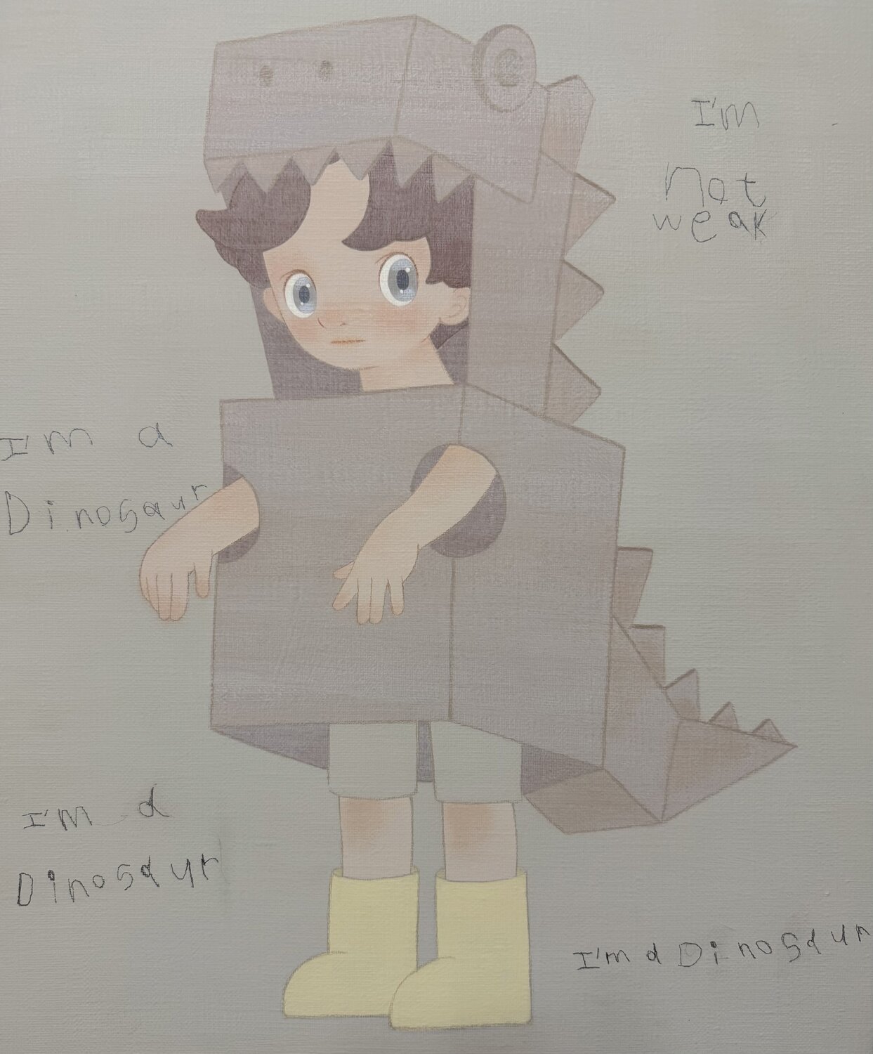 I’m a Dinosaur Ahyoung Ryu Original painting for sale