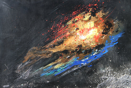 Galaxie by daniel LANOUX, Painting for Sale on Singulart