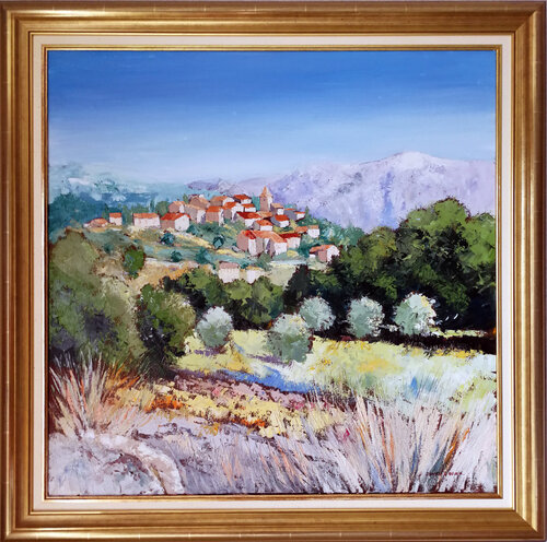 Village perrché de provence by daniel LANOUX, Painting for Sale on Singulart