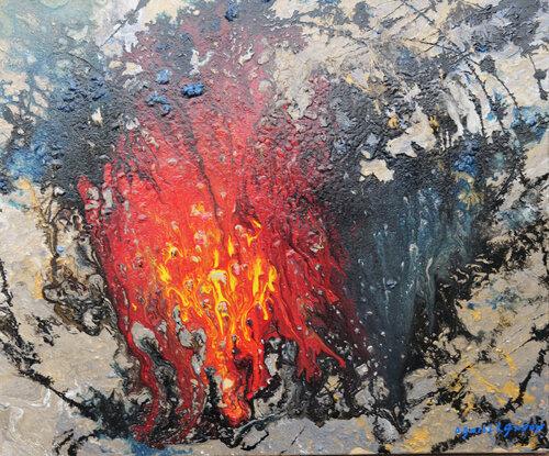 feu du ciel di daniel LANOUX, Pittura in vendita su Singulart