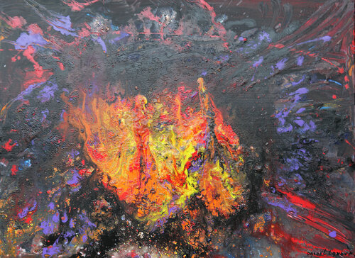 Feu du ciel di daniel LANOUX, Pittura in vendita su Singulart