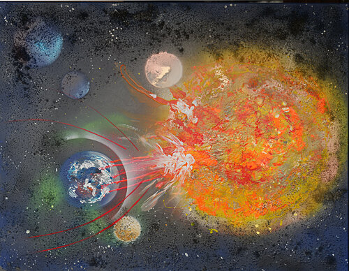 Erruption by daniel LANOUX, Painting for Sale on Singulart