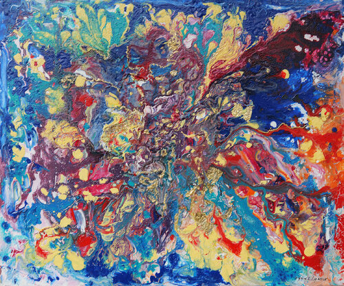 Fleurissement graphique di daniel LANOUX, Pittura in vendita su Singulart