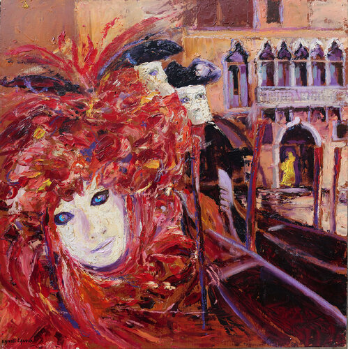 Trois masques Carnaval de Venise von daniel LANOUX, Malerei kaufen auf Singulart