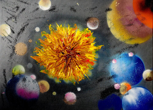 Soleil de feu en colère von daniel LANOUX, Malerei kaufen auf Singulart