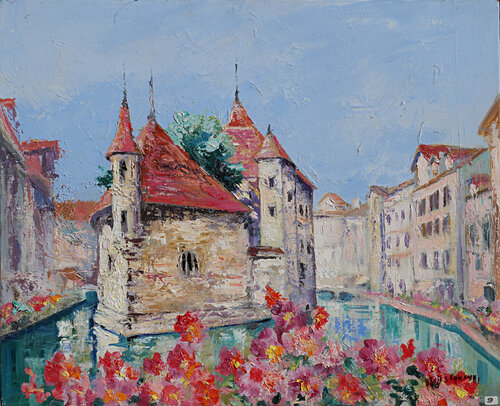 Annecy Vielles Prisons par daniel LANOUX, Peinture en vente sur Singulart