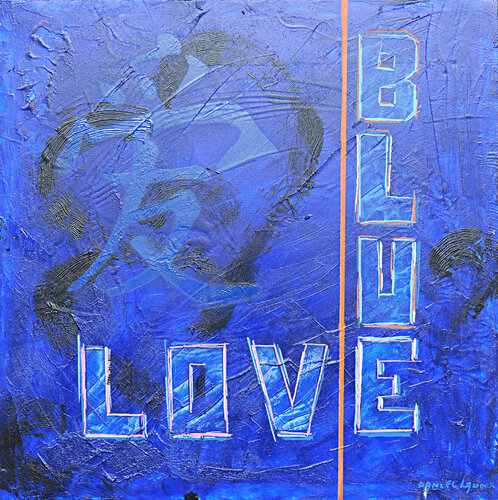 Blue love von daniel LANOUX, Malerei kaufen auf Singulart