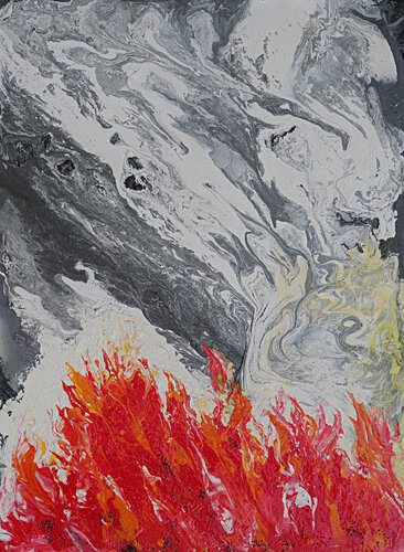 Pas de fumée sans feu by daniel LANOUX, Painting for Sale on Singulart